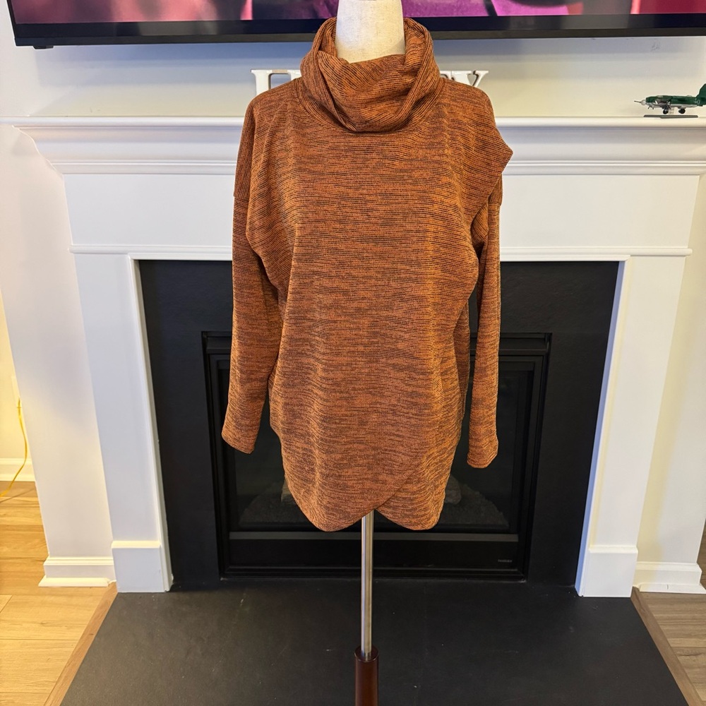 🍂 NWT Nally & Millie Copper Cowl Neck Knit Tunic Top – Size L/XL
